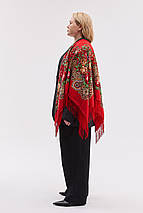 Платок "Романтические цветы" (красный), фото 4