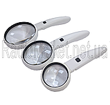 Лупа ручна 77775 кругла з Led-підсвіткою, 5Х діам-75мм, фото 3