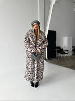 Подовжена еко-шубка рись''Сью''