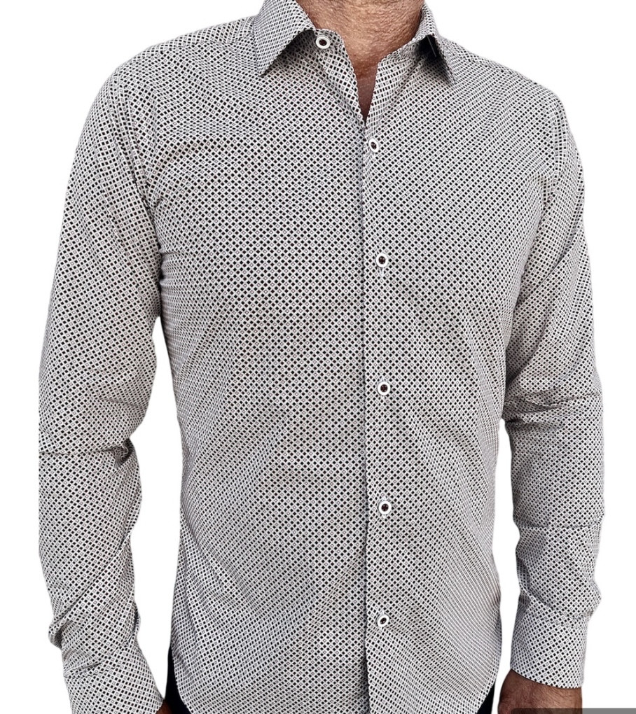 Чоловіча, оригінальна сорочка з довгим рукавом, фото 1