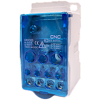 Розподільчий блок CNC FTUKK80 80А 31х70х45,5мм на DIN-рейку (Б00043066), 7 контактів, гвинтовий зажим