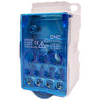 Розподільчий блок CNC FTUKK500 500А 49х95х49мм на DIN-рейку (Б00043071) для клемників, гвинтовий зажим