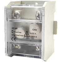 Кабельний розгалудужувач CNC 95/16 250А/75А 4х16мм2 з кришкою (Б00043418) для електропроводки, IP20