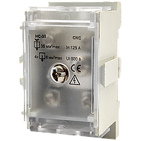 Кабельний розгалудужувач CNC HC-35 35/6 1х35мм2/4х6мм2 125A (Б00042149) IP20, 5 контактів