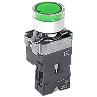 Кнопка з підсвіткою CNC LAY5-ВW3361 NO зелена (Б00032283) 400В, IP40