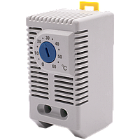 Термостат NTL 10B-F, 1NO контакт, 10(2)A / 250В АС, 0+60 °С, на DIN-рейку, AC/DC, 30Вт