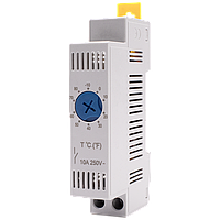 Термостат NTL 42-F, на DIN-рейку, 1NO контакт, 10(2)A / 250В АС, 0+60 °С, модульний, AC/DC, 30Вт