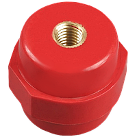 Ізолятор SM CNC 25 з метизами (000000978), поліамід, червоний, робоча напруга 1000В