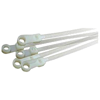 Нейлоновий хомут з отвором CNC 4x150 100шт білий (000000776) для електричних проводів, упаковка 100 штук