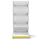 Стелаж з сітчастими кошиками 1900х950 мм, приставний торговий стелаж, стелаж з металевими кошиками, стелаж в магазин металевий, фото 2