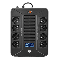 Лінійно-інтерактивне ДБЖ LP-1000VA-8PS (600Вт) з 8 євророзетками та LCD індикацією