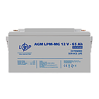 Акумулятор мультигелевий LPM-MG 12V - 65 Ah, AGM, без обслуговування, для ІБП