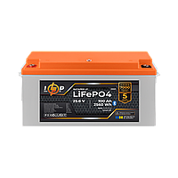Акумулятор LP LiFePO4 25,6V - 100 Ah (2560Wh) (BMS 100A/50А) пластик Smart BT, 19,5 кг, 60 міс гарантія