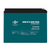 Тяговий свинцево-кислотний AGM акумулятор LP 6-DZM-50 Ah 12V, 50Ah, для електрокарів, навантажувачів
