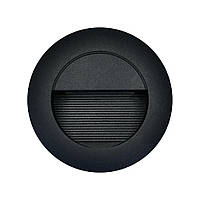 Світлодіодний світильник сходовий ICON-R 3W чорний, енергоефективний, з IP54 захистом, 3000K світіння