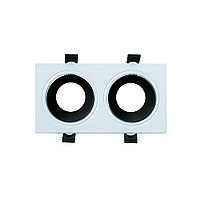 Корпуси під лампу AZELYA-3 білий-чорний, квадратний спот світильник, цоколь MR16, потужність до 10 Вт