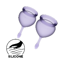 Набір гігієнічних менструальних чаш Satisfyer Feel Good Violet