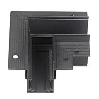 З'єднувач кутовий для магнітного шинопровода вбудованого MAGNET-RC чорний, конектор для вбудованого шинопроводу