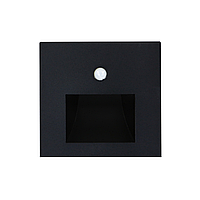 Світлодіодний світильник сходовий DIAMOND (з сенсором), 8W, SMD LED, чорний, з датчиком руху