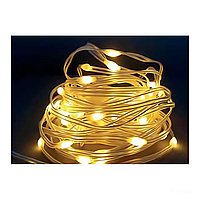 Гірлянда вулична світлодіодна вологозахищена в силіконі FAIRY-20 янтарна, IP65, для вечірок і святкувань