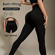 Лосини жіночі безшовні з пуш-ап ефектом S/M, фото 2