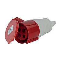 Штепсельне гніздо з заземленням, 2 гнізда, корпус ABS, білий цвет