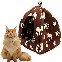 М'який будиночок для кота, Лежанка для кішки, Будиночок для дрібних собак, Спальне місце для кота, М'який флісовий будиночок