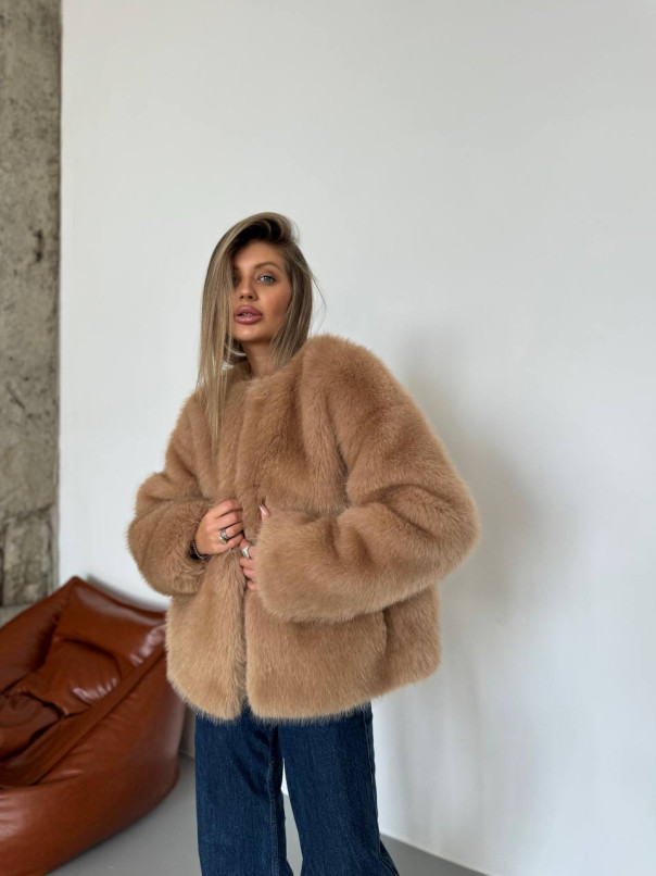 Вкорочена еко-шубка ''Ліна'', фото 1