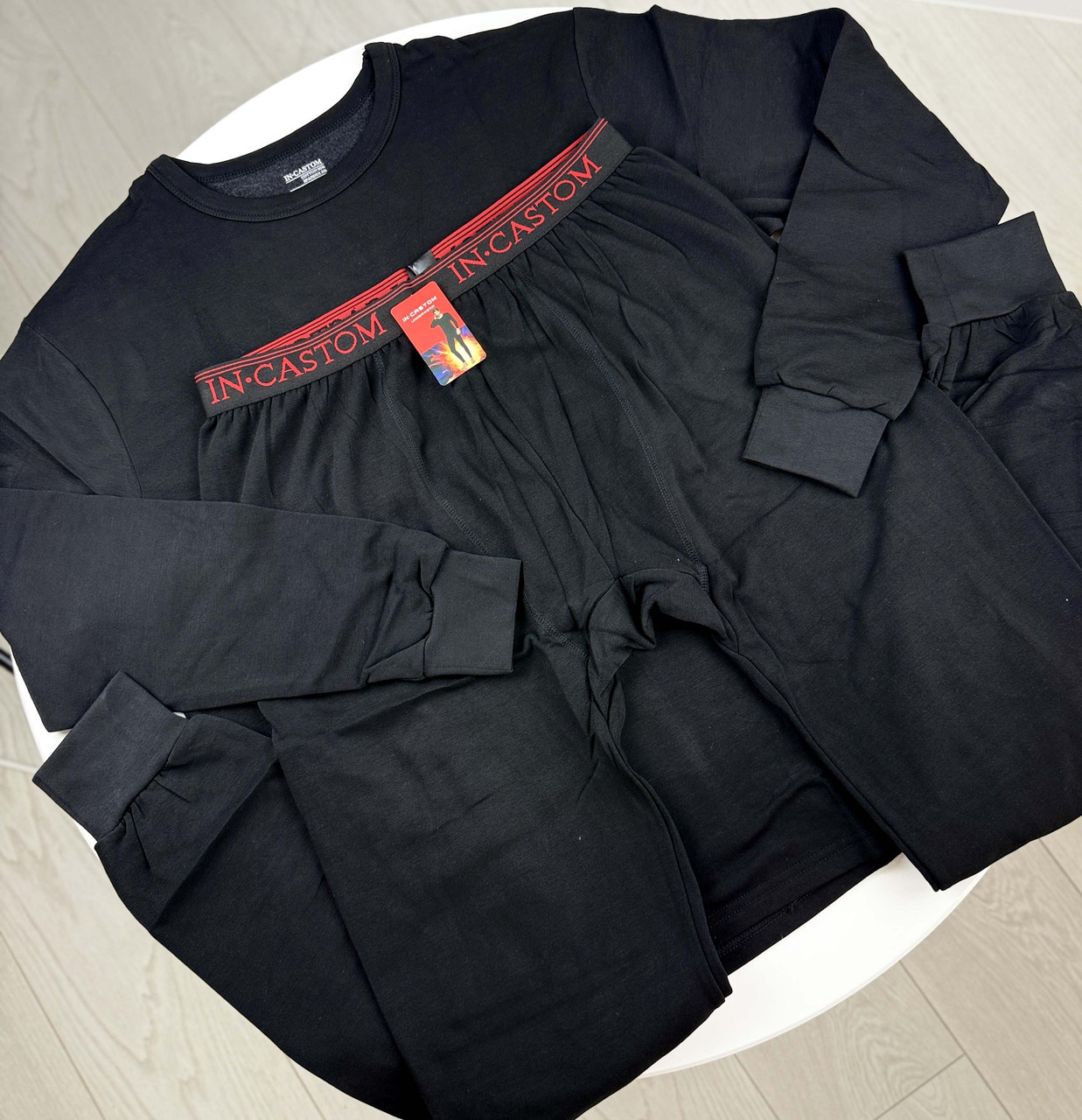 Чоловічий бавовняний комплект термобілизни з начосом #997  In-Castom, фото 1