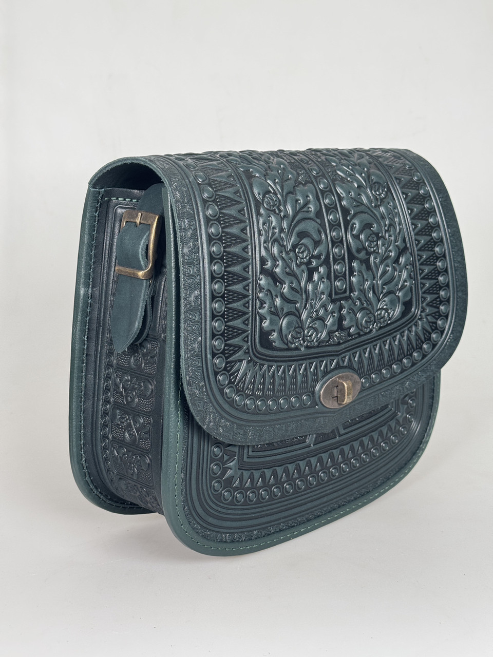 Жіноча шкіряна сумка "Дубок" ручної роботи, велика сумка з натуральної шкіри, фото 1