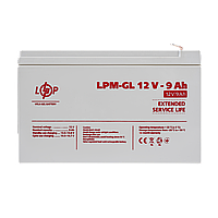 Акумулятор гелевий LPM-GL 12V - 9 Ah, 9 Ah, 12V, герметичний, без обслуговування