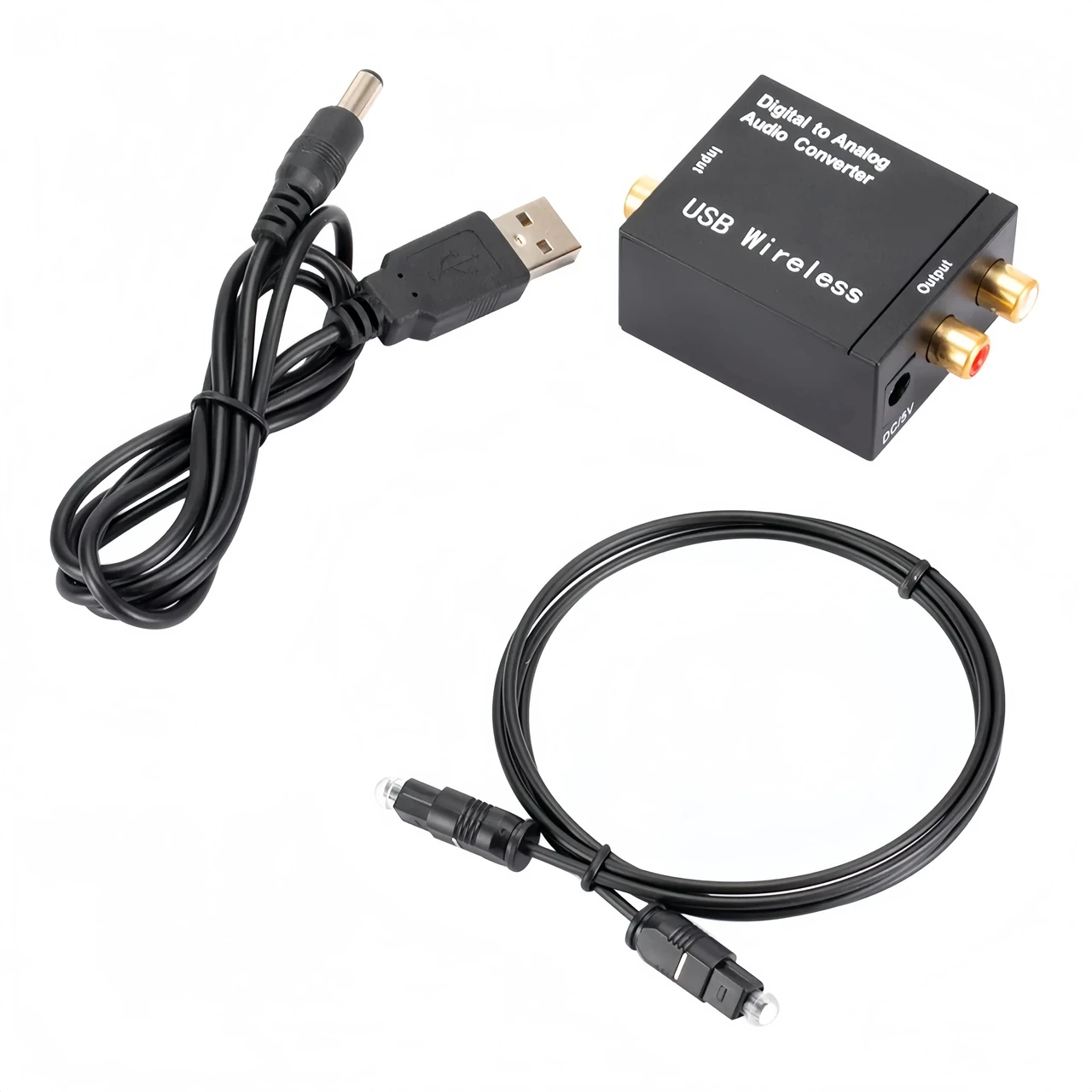 Аудіо конвертер оптичний Digital to Analog SPDIF/Coaxial to RCA з Bluetooth ресивером, фото 1