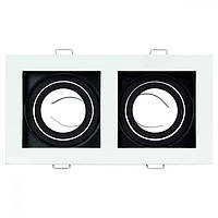 Світильник-спот PETUNYA-2, врізний, під MR16, потужність до 50 Вт, білий металевий корпус