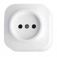 Розетка одинарна без заземлення біла EVA, 10A, для внутрішнього використання