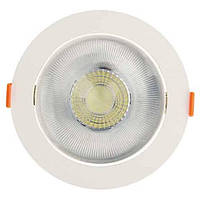 Світлодіодний світильник NORA-12 12W 6400К, вбудований точковий LED світильник, кут розсіювання 52°