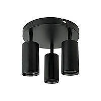 Світильник-спот JOKER-4 чорний, накладний, циліндричної форми, GU10, потужність до 3х10 Ватт