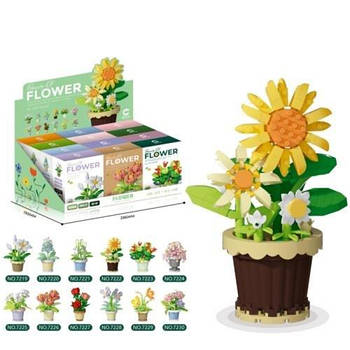 Конструктор квіти в горщику, від 105 деталей 7219-7230 G-Rich