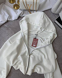 Жіноче худі; Кольори: Барбі, молоко, попіл однотон; Розмір: 42-46 Універсал;