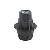 Патрон бакелітовий з юбкою Е14 чорний, термостійкий, вогнестійкий, для світлодіодних ламп