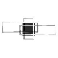 Світлодіодна люстра CONCORDE 36W 4000K чорний, енергоефективна, легкість монтажу, кут розсіювання 120°