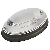 Світильник пластиковий Овал Нінова димчатий, тип цоколя Е-27, потужність до 26 Вт