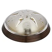 Світильник пластиковий УФО Роза Вітрів горіх, цоколь Е-27, потужність до 15 Вт, стильний настінно-стельовий