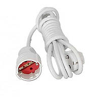 Подовжувач кабеля 5 М з заземленням, 220-250V, струм max: 16A, довжина проводу: 5 М