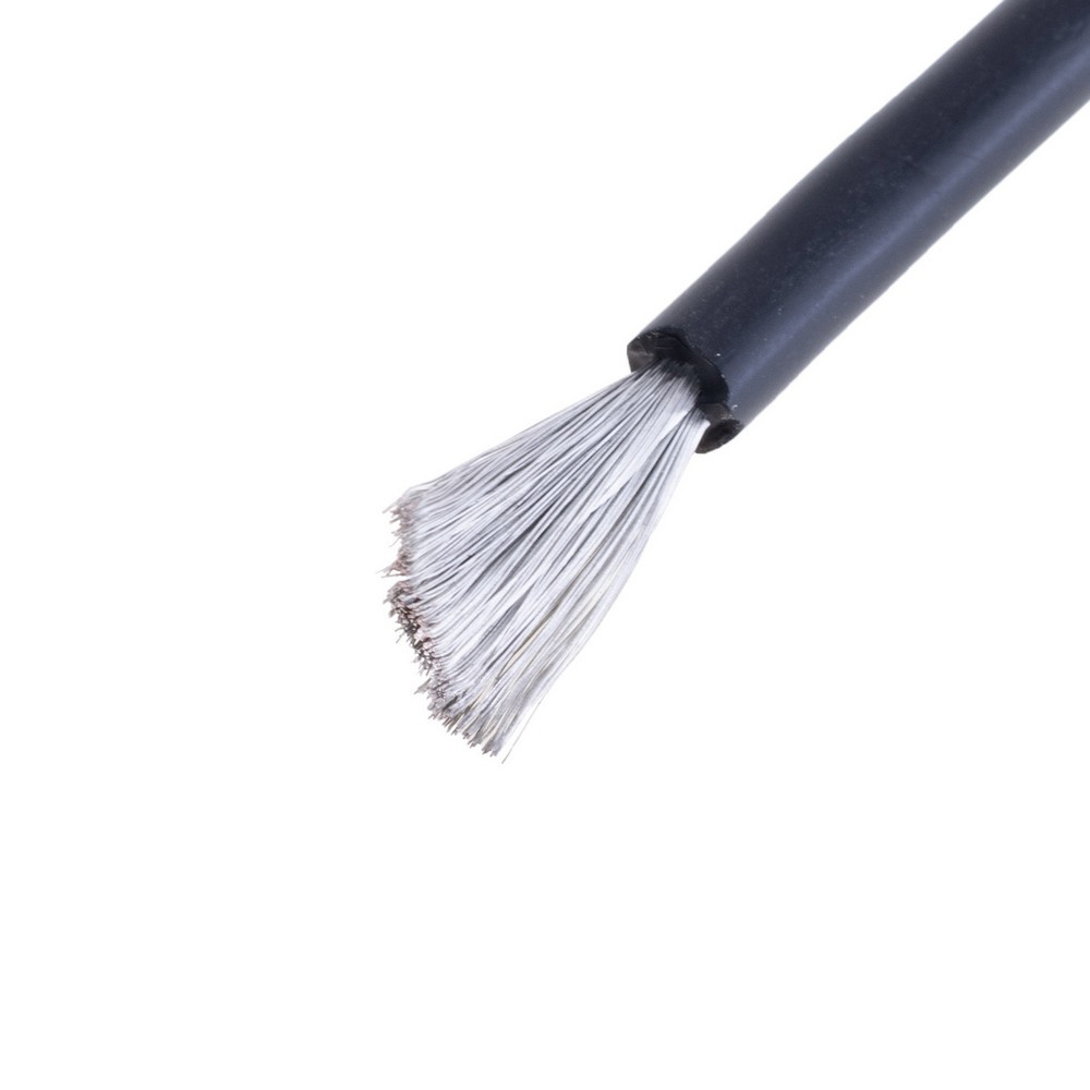Силіконовий провід 13AWG (2.5mm²-500/0.08TS) чорний, 1м
