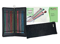 Набір дерев'яних прямих спиць KnitPro Symfonie Dreamz 25 cм в жаккардовом кейсі