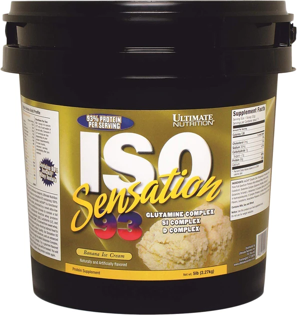 Протеїн Ultimate Nutrition ISO Sensation 93 Banana Ice Cream 2.27 кг, фото 1