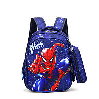 Рюкзак дитячий шкільний портфель Spiderman спайдермен людина павук синій
