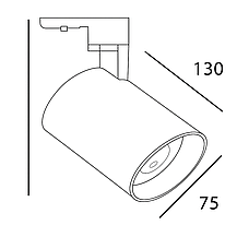 Led cвітильник трековий Light Club 220V 24w 4000К чорний поворотний WL-209С-24-4-BK, фото 5