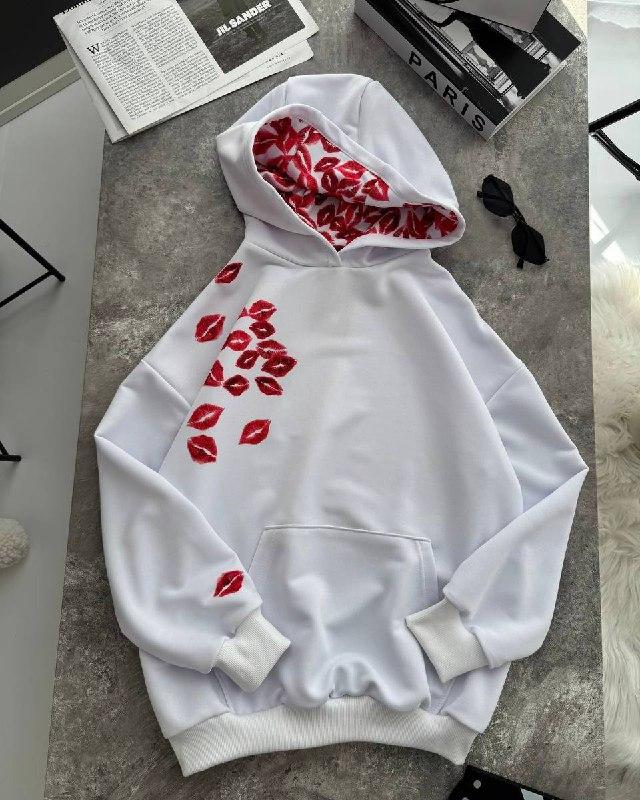 Жіноче худі; Кольори: білий; Розмір: 42-46 Універсал;, фото 1