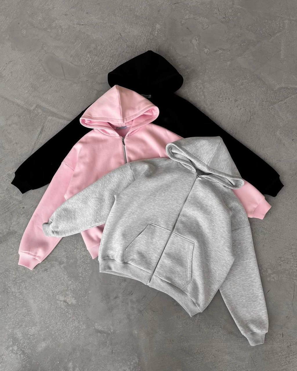 Жіноче худі; Кольори: чорний, Барбі, сірий меланж; Розмір: 42-46 Універсал;, фото 1